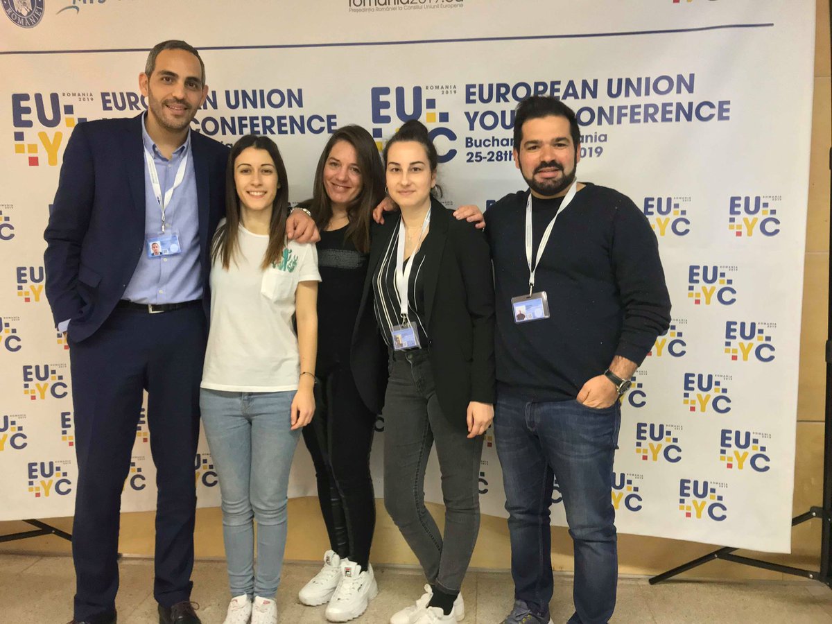 CyprusYouthCoun's tweet photo. @EU @euYOUTHconf in Bucharest ✅
🇷🇴 3 intensive days, full of hard work and EU Youth Dialogue on the increase of youth adaptability to the challenges posed by the future of work!
🙏Thank you #Romania for the hospitality, Finland here we come!
#YouthConf #EUYCBucharest #RO2019EU https://t.co/kelKG3lOAc