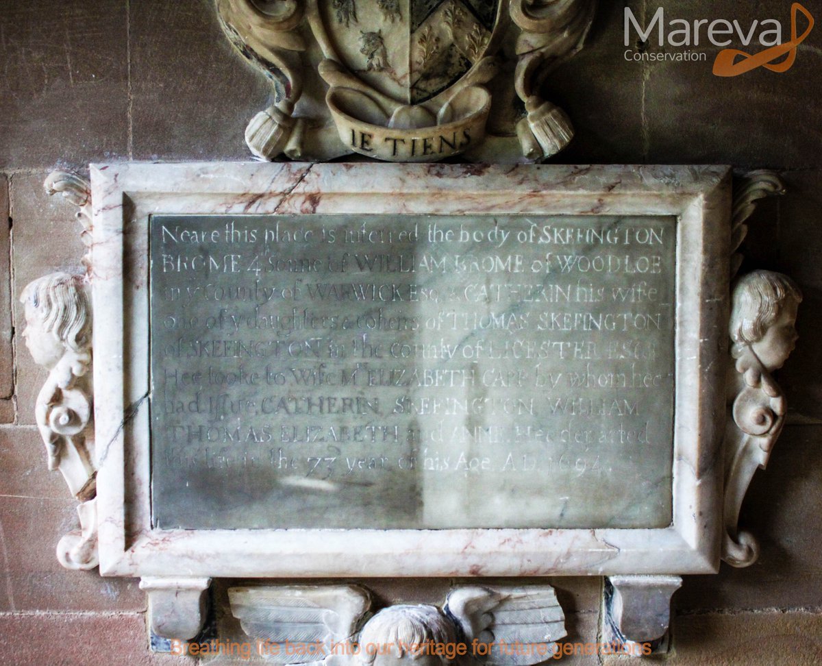 Mareva_Ltd's tweet photo. 'Remarkable Marble'
Wet cleaning the inscription panel on the 'Brome' memorial - the difference is astonishing! @coleshillparish #Mareva #conservation #stone #marble #cleaning #memorial #coleshillparish https://t.co/pgjs8OMROU