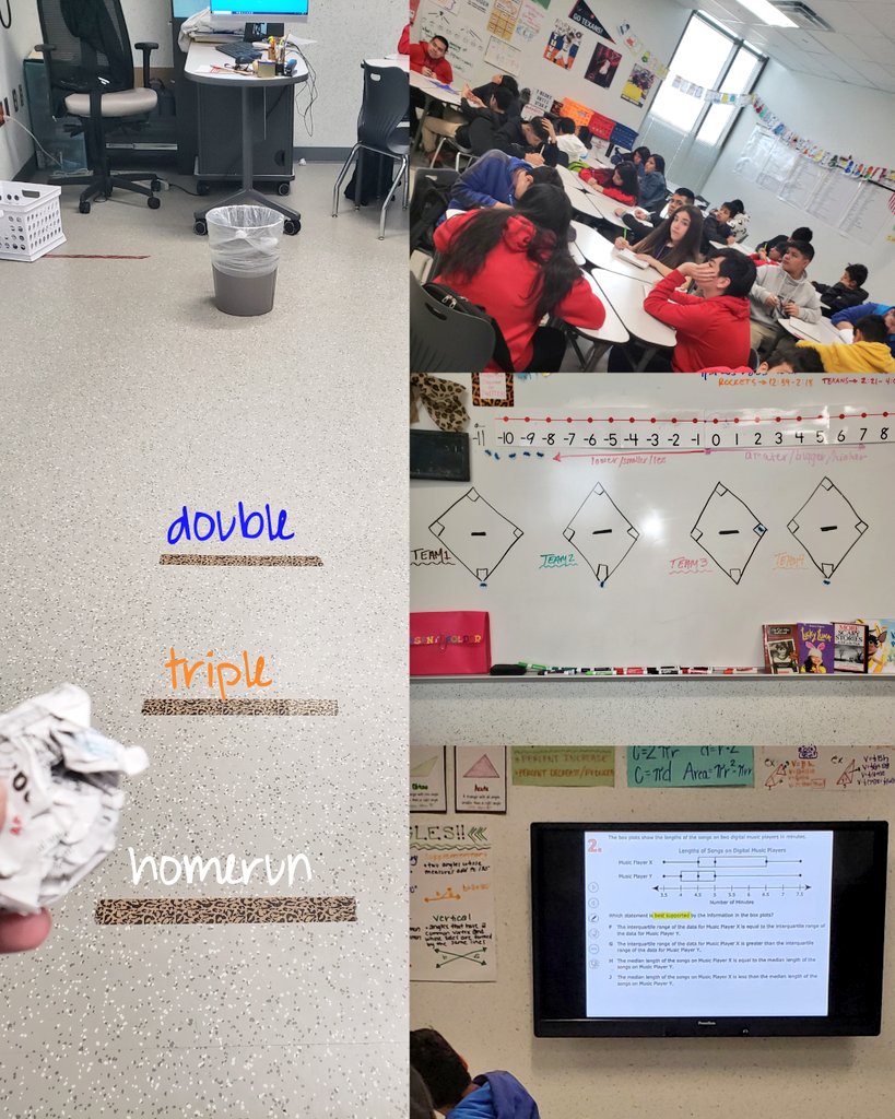 mslymanatgarcia's tweet photo. Since it's #OpeningDay we played some #MATHBASEBALL over analyzing data from graphs 📈📊 Automatic single for getting the Q right. Then shoot for extra bases. Team 3 ended up taking home the W!! #TakeItBack #makemathfun #c2408isgreat #ravensontherise @astros https://t.co/WG1QVwKvc7