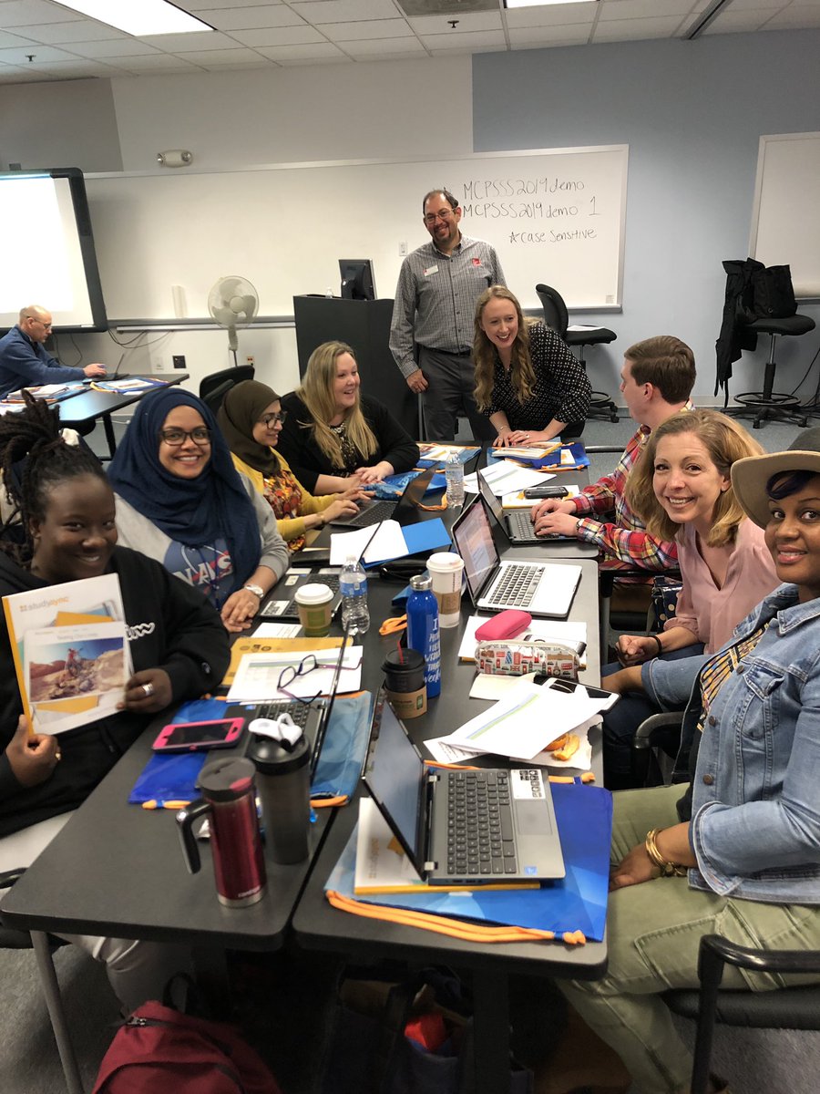 hlmooney's tweet photo. Great morning with @MCPSSecLiteracy  rolling out @studysync to teachers!  #stationrotation #texttalks #weloveblasts @KesaSummers @WOMSPrincipal https://t.co/ydCJfQiDBs