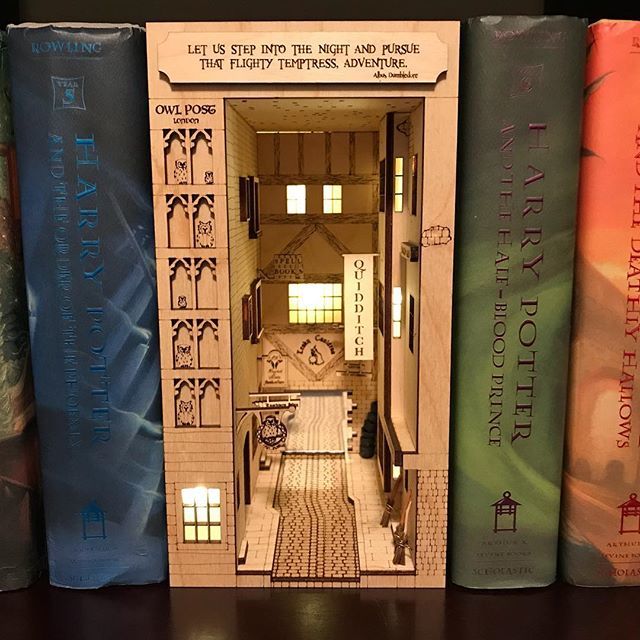 LArchProf's tweet photo. All my IG friends not on Facebook... Pam and I designed this bookshelf art inspired by Diagon Alley and are selling it on Etsy. If you think it is cool, I'd much appreciate it if you would spread the word. #harrypotter 
https://t.co/y8OhrzJc3E https://t.co/RMdlwsivWw