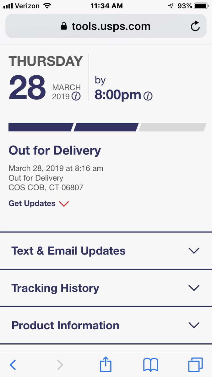 Abeets2730's tweet photo. @AdrianaMather it’s coming today!!! Ahhhh! So excited. https://t.co/OFosZ2YLu2