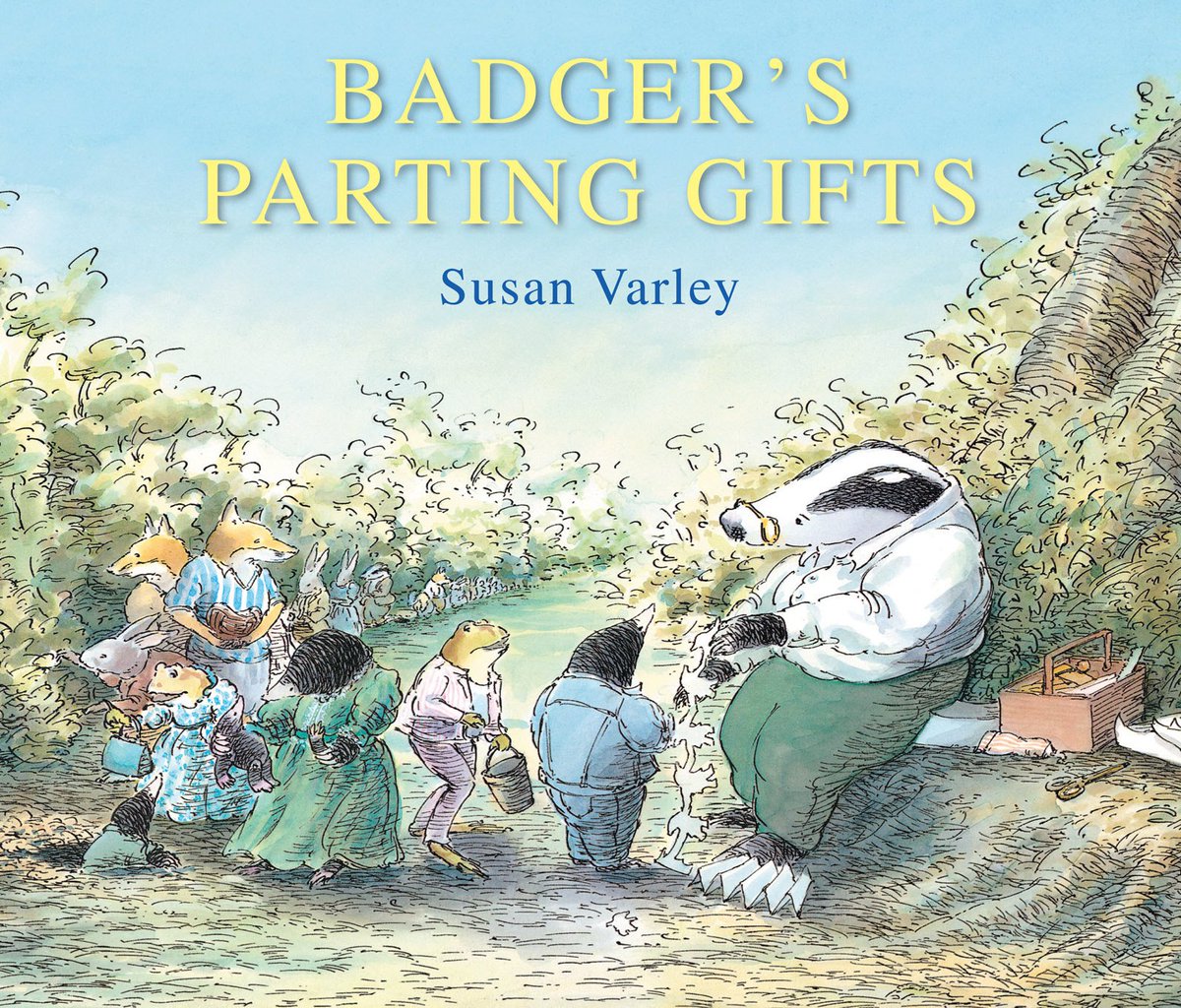 Shared Badger's Parting Gifts by Susan Varley this afternoon. Never taught a class who haven't absolutely loved it, whatever their age. Beautiful, warm and totally charming.  #PicturebookADay