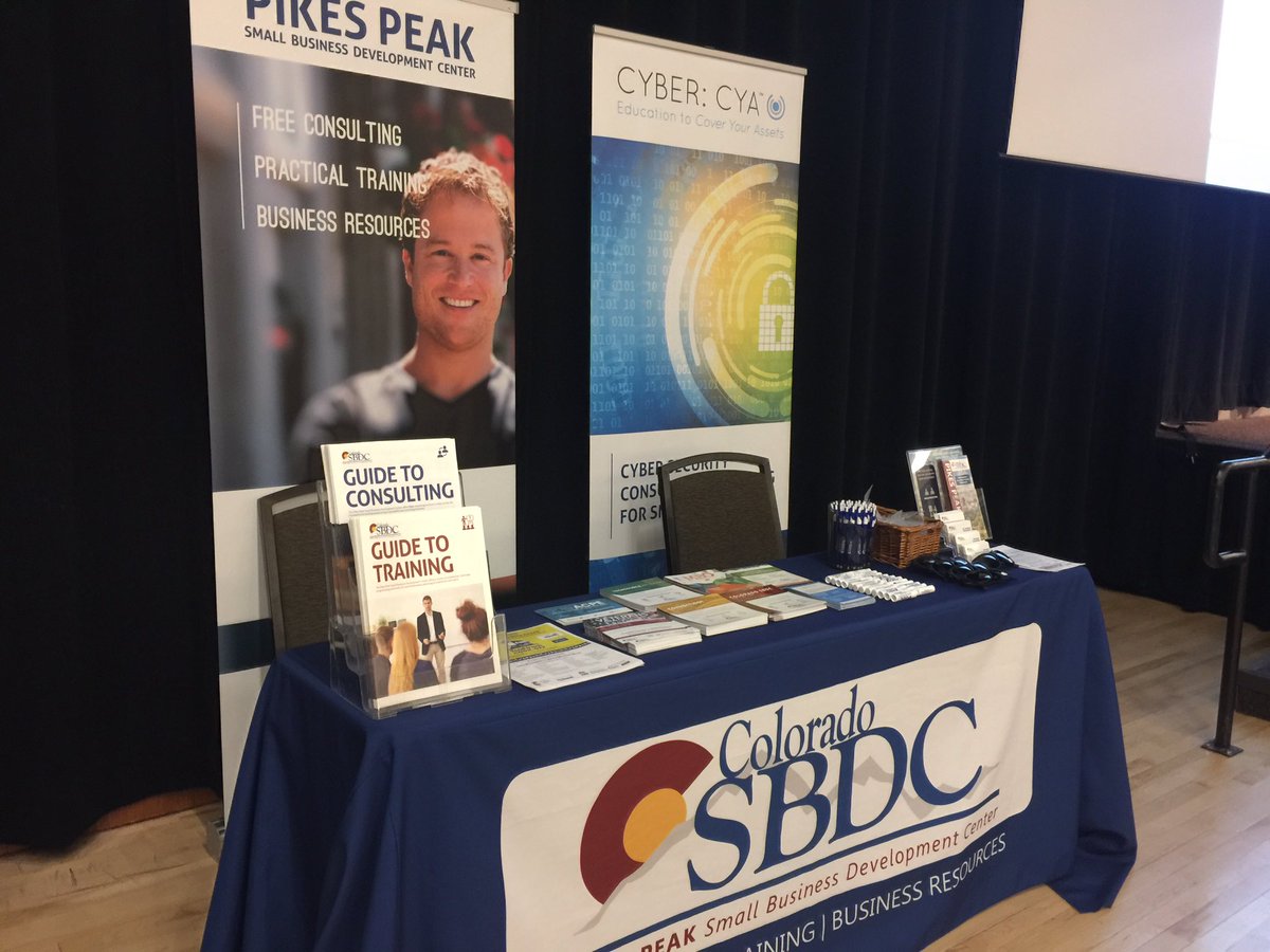 cosbdcpikespeak's tweet photo. 6th Annual Cyber Focus Day is today with the Colorado Springs Chapter of ISSA. Community partners on site @CSCEDC @NATLCyberCenter @ISC2 @ColoradoSBDC #SBDCTechSource #CyberCYA https://t.co/WLySau6uwg