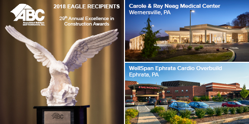 BenchmarkBuilds's tweet image. During the @ABCNational&apos;s 29th Annual Excellence in Construction gala, we were recipients of two Eagle awards. The Carole &amp;amp; Ray Neag Medical Center (@CaronTreatment) &amp;amp; the @EphHosp Cardio Overbuild (@WellSpan) were recognized as one of the country&apos;s top #construction projects.