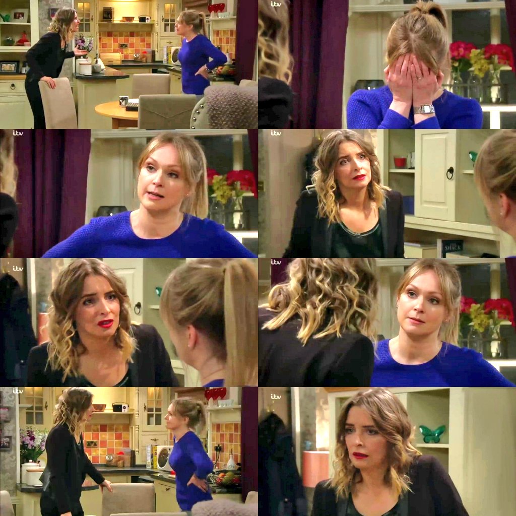 Parkiewolf's tweet photo. 27/1/19 P3 - Angry Vanessa slamming cutlery around was so funny 😂 Apologetic Charity's "I only have eyes for you" &amp; "I'm doing this for us" was so soft 🥰
Their chemistry is electric when they argue💖 stunning

#CharityDingle #VanessaWoodfield #Vanity #VanityFamily #Emmerdale https://t.co/PebvjEHcFm