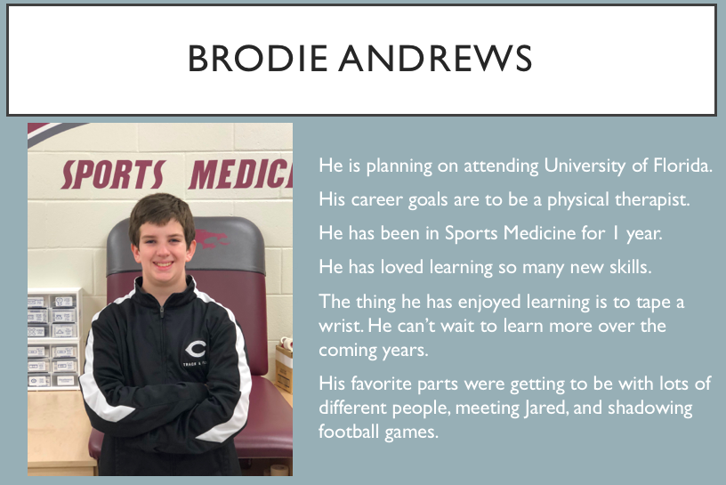 CVilleSportsMed's tweet photo. Today's Sports Med Student Aide for #NATM2019 is Brodie Andrews. He is the only freshman currently in the Sports Med Club. We are looking forward to having his help for the coming years as well. #OrthoOne #ATforthewin @TNATA #GoDragonsGo https://t.co/bOWpMK8u1J