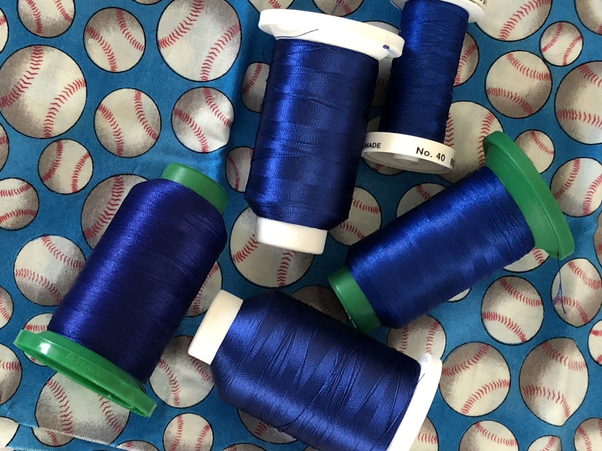 StitchingThis's tweet image. Thread color for the day, Cubbie Blue! #chicago #cubs #everybodyin #mlb #openingday