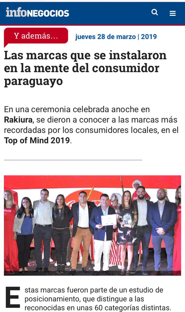 ReneRpy's tweet photo. Gracias @InfoNegocios_PY 🇵🇾
🏆 #TopOfMindPy2019 https://t.co/ZsrFOeFWbE https://t.co/Xt6b3DWxod
