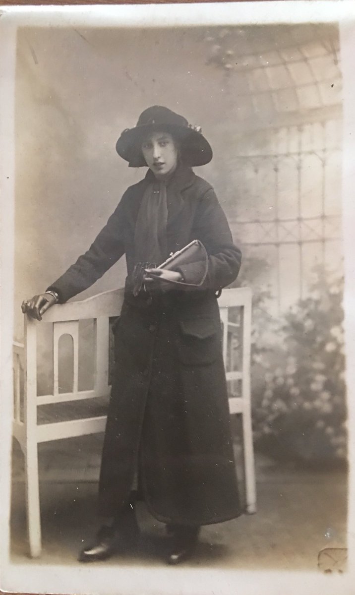Getting a copy of this photo of my lovely late nana Hewson printed.  I love it, the hat, coat and little bag.  She was a seamstress in Mile End with my grandad who was a tailor, so I think she may have made some of this outfit ❤️