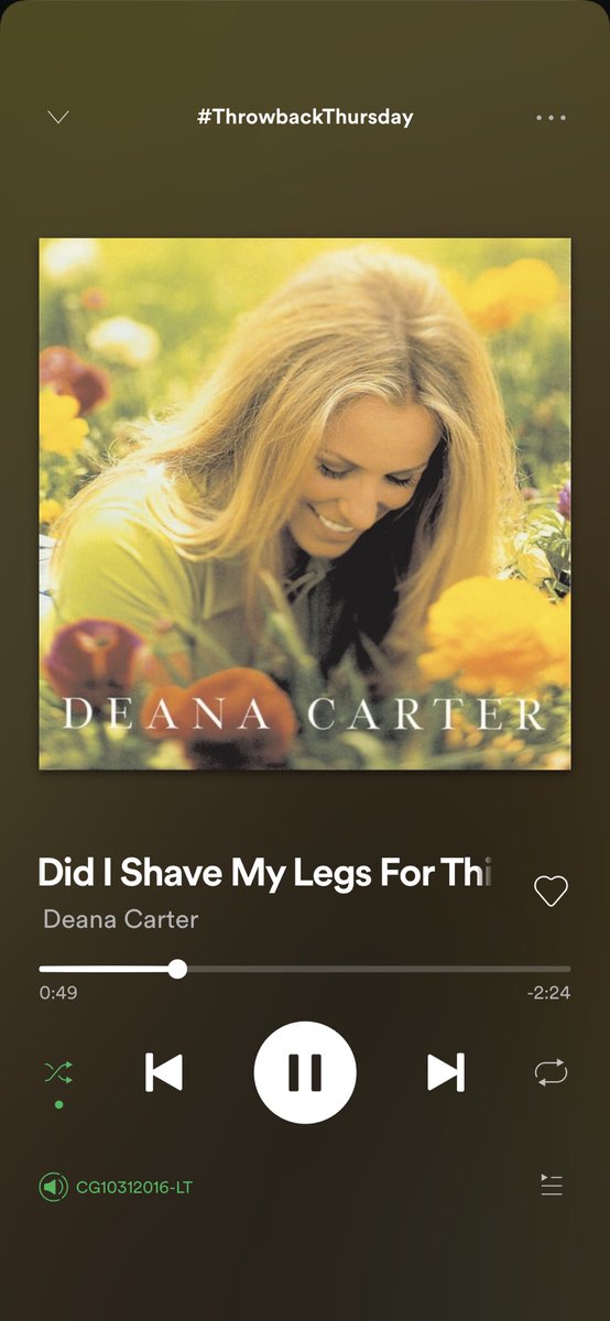 So many amazing girl power anthems from 90s country. Thank you @Spotify #ThrowbackThursday playlist #Tbt #didishavemylegsforthis ???