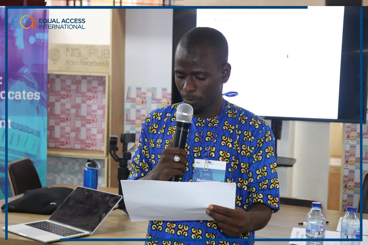 EAI_Nigeria's tweet photo. Muhammad Hassan Chiroma presenting his project at the #YaliReconnect tech camp today in lagos https://t.co/iZnbYETN6k
