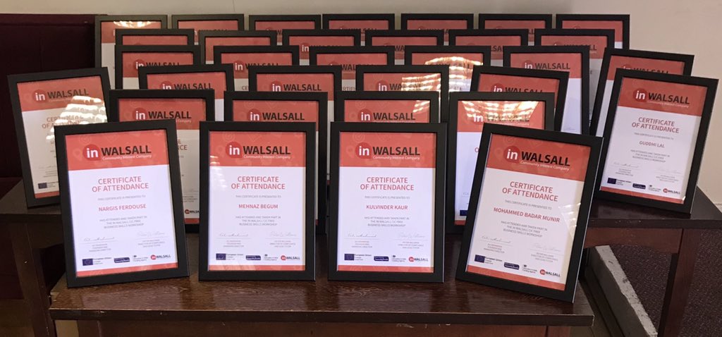 INWALSALLCIC's tweet photo. Fabulous turnout for our certificate presenting ceremony today - for delegates who’ve completed our #business skills #workshops https://t.co/0DGnoTQ74H
