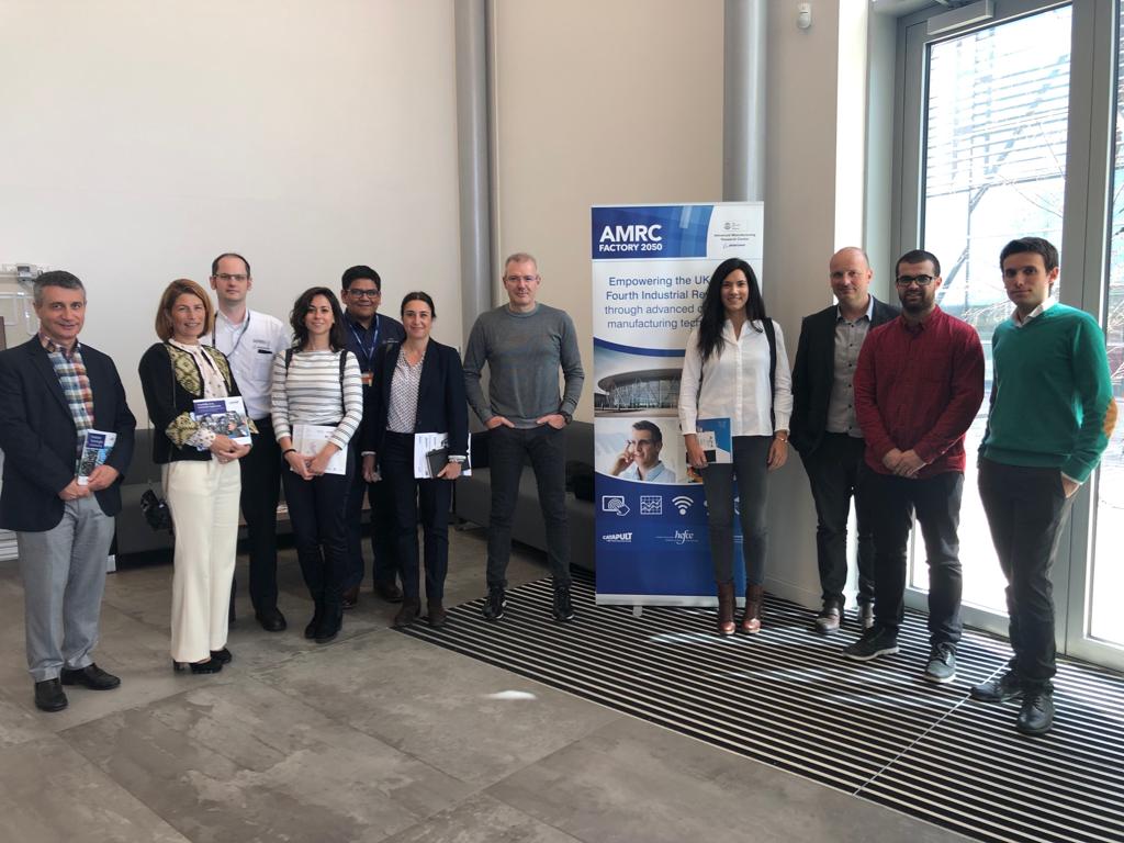 addimat's tweet photo. Hoy estamos en Sheffield, visitando AMRC de la red #Catapult. Misión UK 🇬🇧 #AdditiveManufacturing #ADDIMAT #AFMcluster https://t.co/lJdqFtLs8z