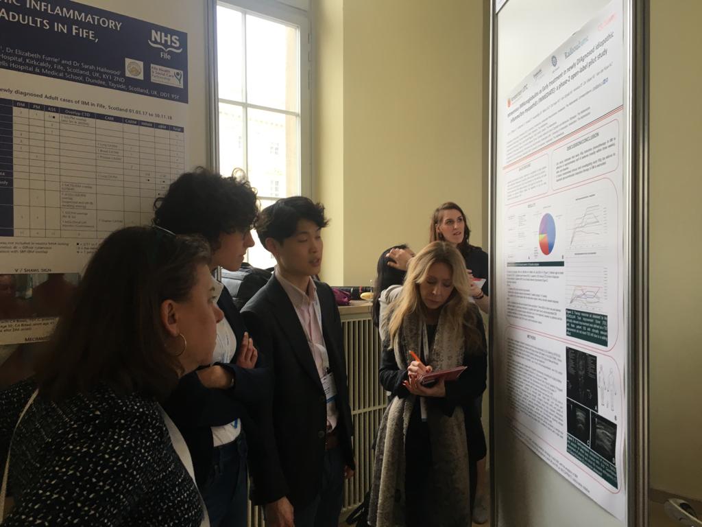 DrJohanLim's tweet photo. Missed our posters on IVIg as first-line treatment (no.44) or on cardiac involvement (no. 68)?
Don't hesitate to contact me: I'll gladly guide you through it!
(Look: I can do it with my eyes closed too)
#berlin #gcom #gcom2019 #gcom19 #dermatomyositis #myositis https://t.co/v5AFy4LWXJ
