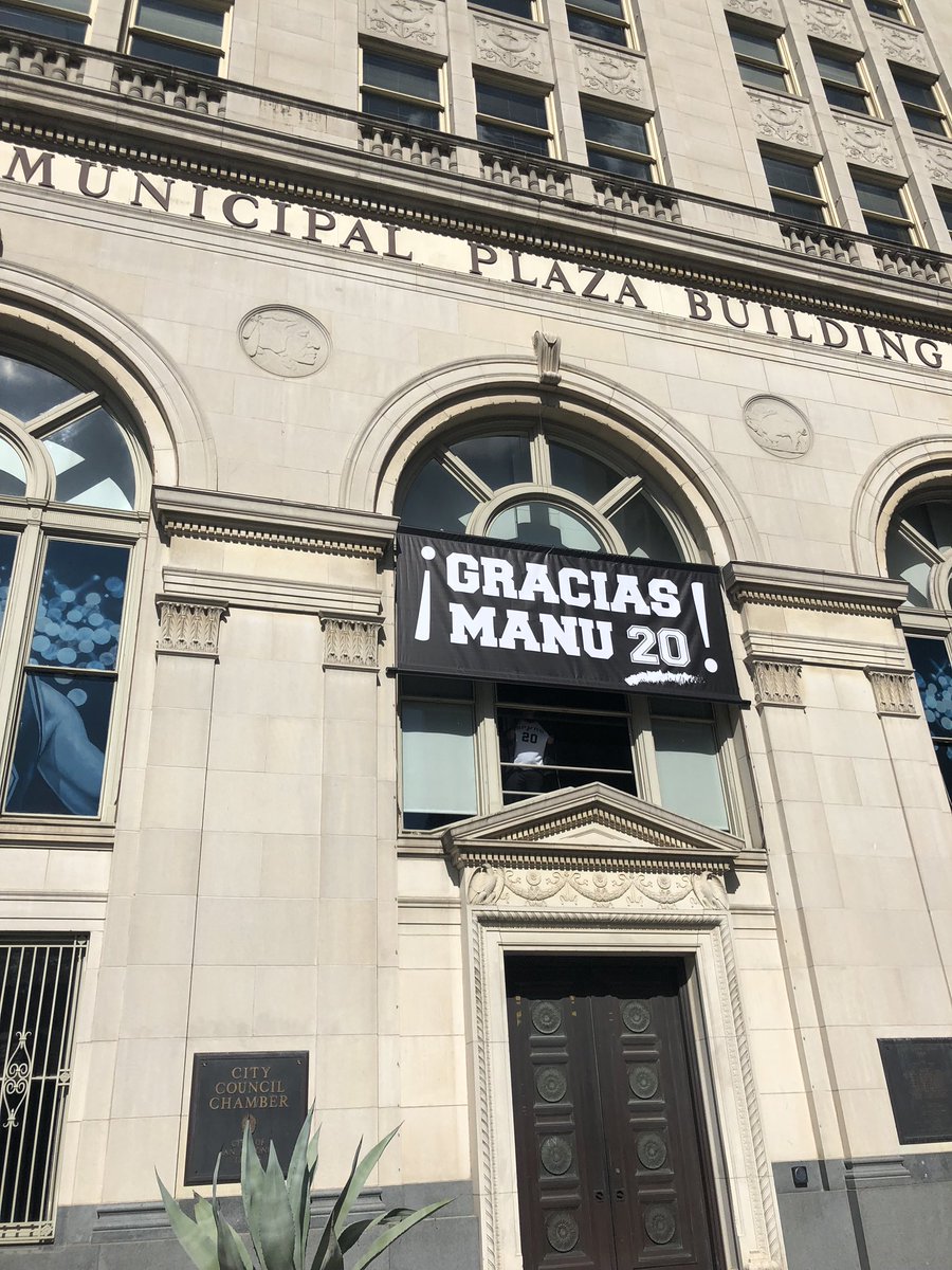 COSAGOV's tweet photo. In honor of our beloved @spurs retiring the legendary @manuginobili's jersey, here's a #TBT to last year’s #ManuDay! #GoSpursGo #GraciasManu 🏀 https://t.co/kkv2T71TrV