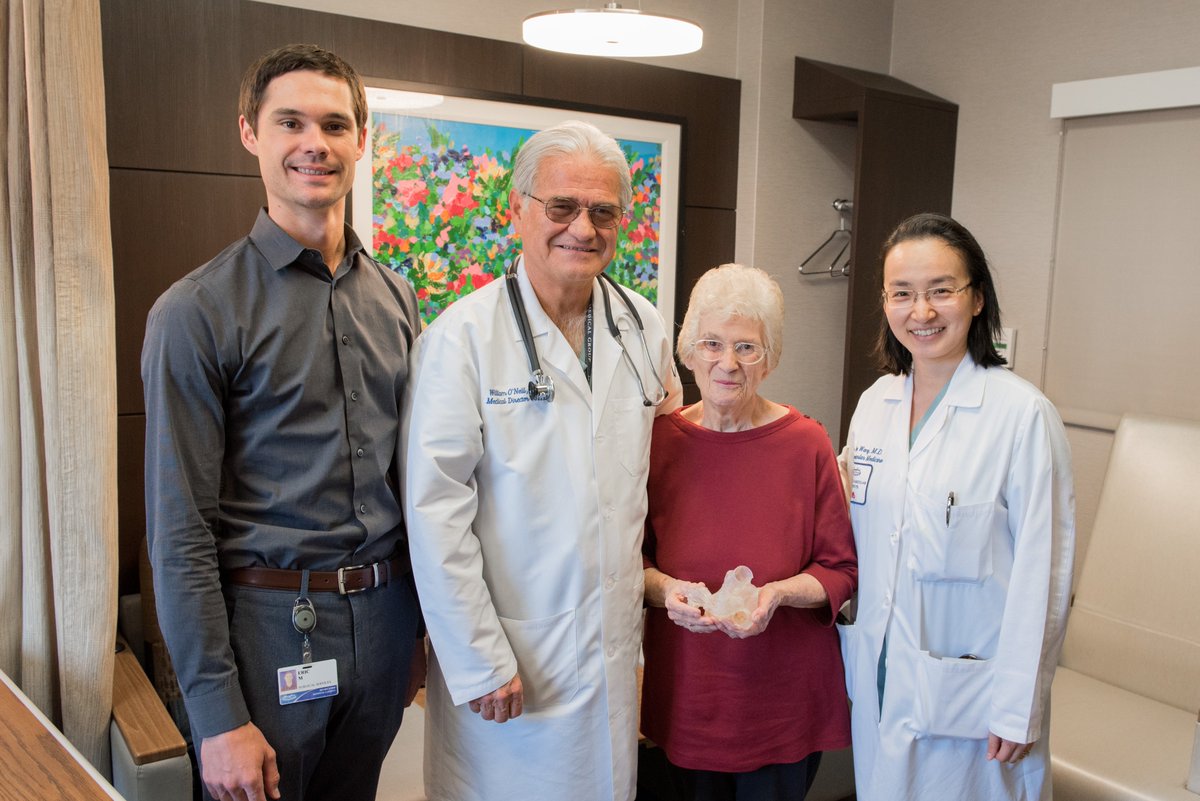 What a day! So proud of @HenryFordNews team! Here's @SIF_cardiology #SIF2019 VinV patient, Lillian, w/@DeeDeeWangMD & #3Dprinting director Eric Myers Tues. Home soon! If we can ever be of help, please call our Dr hotline 877-434-7470. ❤️our great ongoing physician relationships!