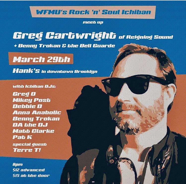 TerreCherry's tweet image. SEE #GregCartwright &amp;amp; #BennyTrokan Fri nite at Hank’s in BK,NY! And I’m DJing too w/ WFMU IchibanDJs!  @pinbots   #reigningsound