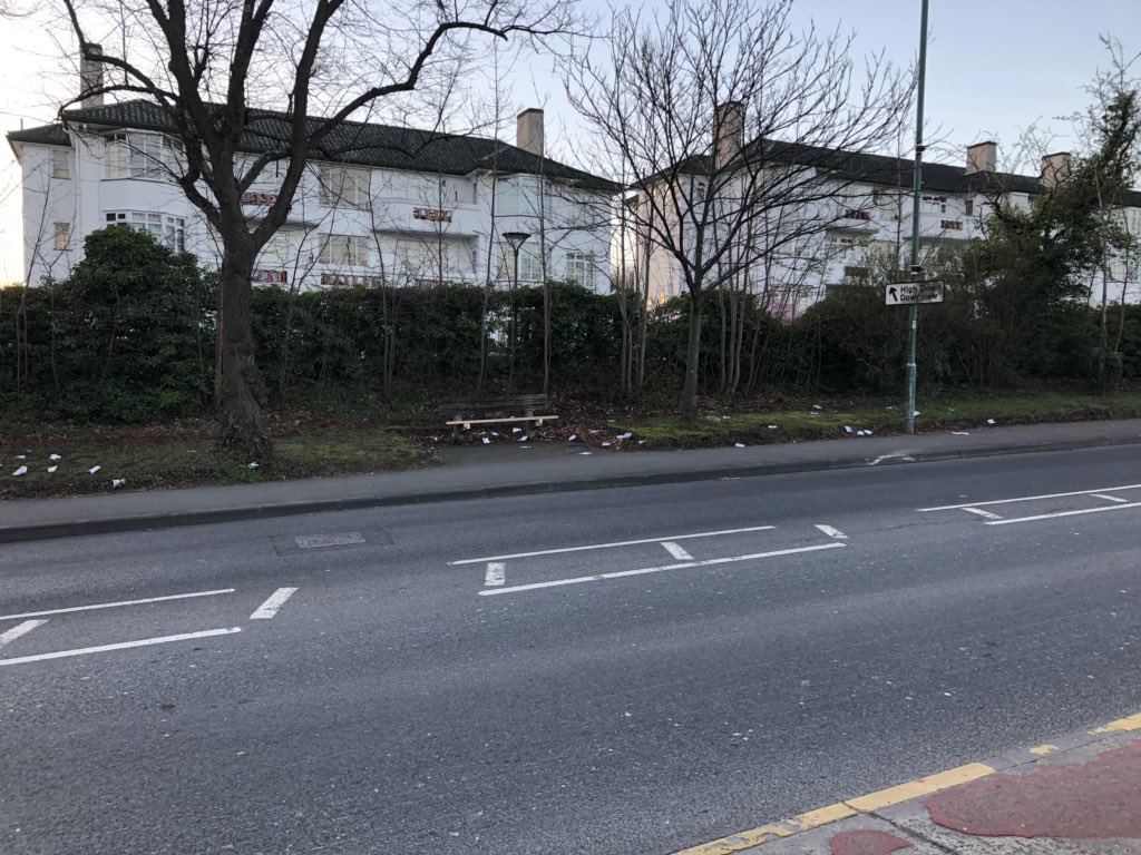 JohnHutchinson's tweet photo. So, I contacted @SelcoBW to let them know someone had dumped hundreds of their flyers or ripped hundreds of pages out of their books and littered bad in #Sutton. They responded on here and sent a team to clean it up. Bravo! 👏 👏 👏 To the person/people who littered... 👊👊👊 https://t.co/fHRUvsFu0A