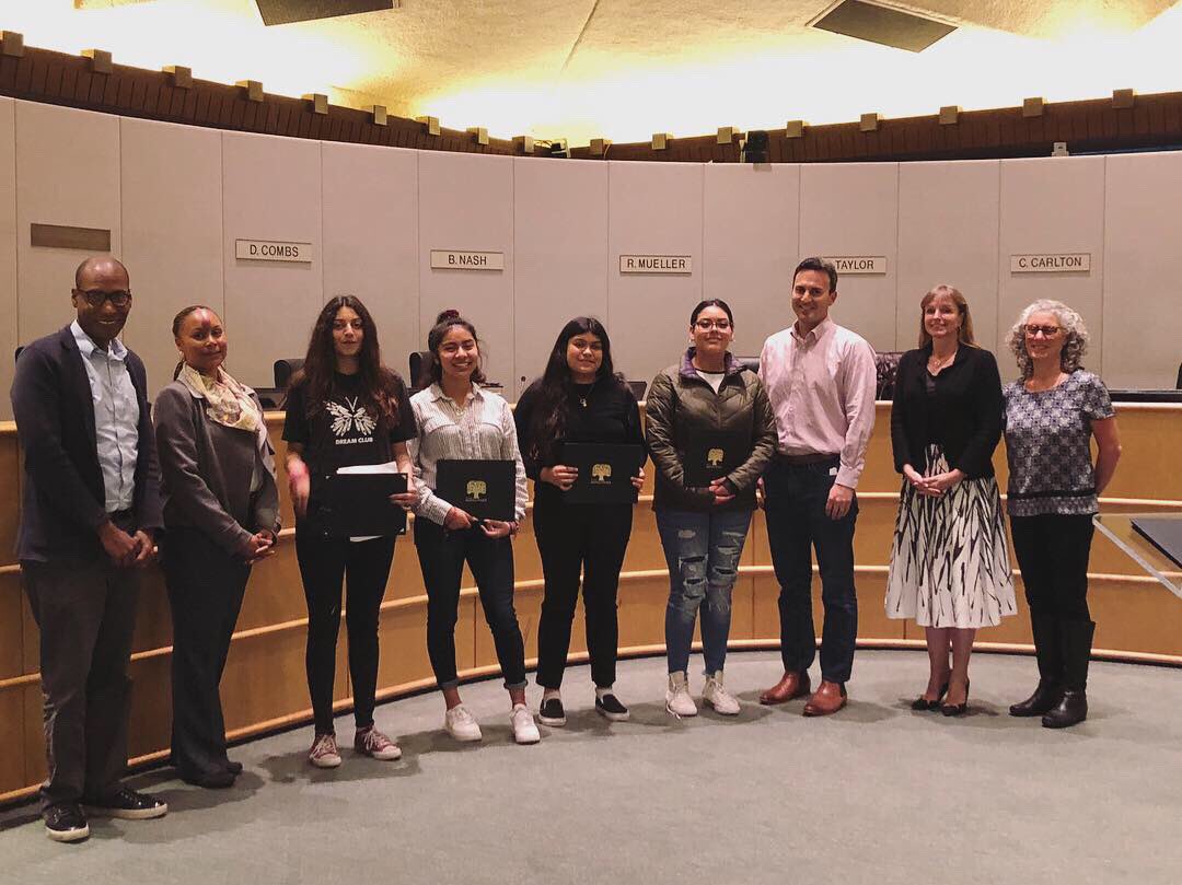 YPLANBerkeley's tweet photo. We are so proud of the @YPLANBerkeley interns who shared their stories on current housing conditions + recommendations for the region to the @cityofmenlopark City Council Tues night. Thank you @facebook for coordinating. #yplaninaction #liftupyouthvoice #cityplanning #fbcommunity https://t.co/DQlLEhpGlS