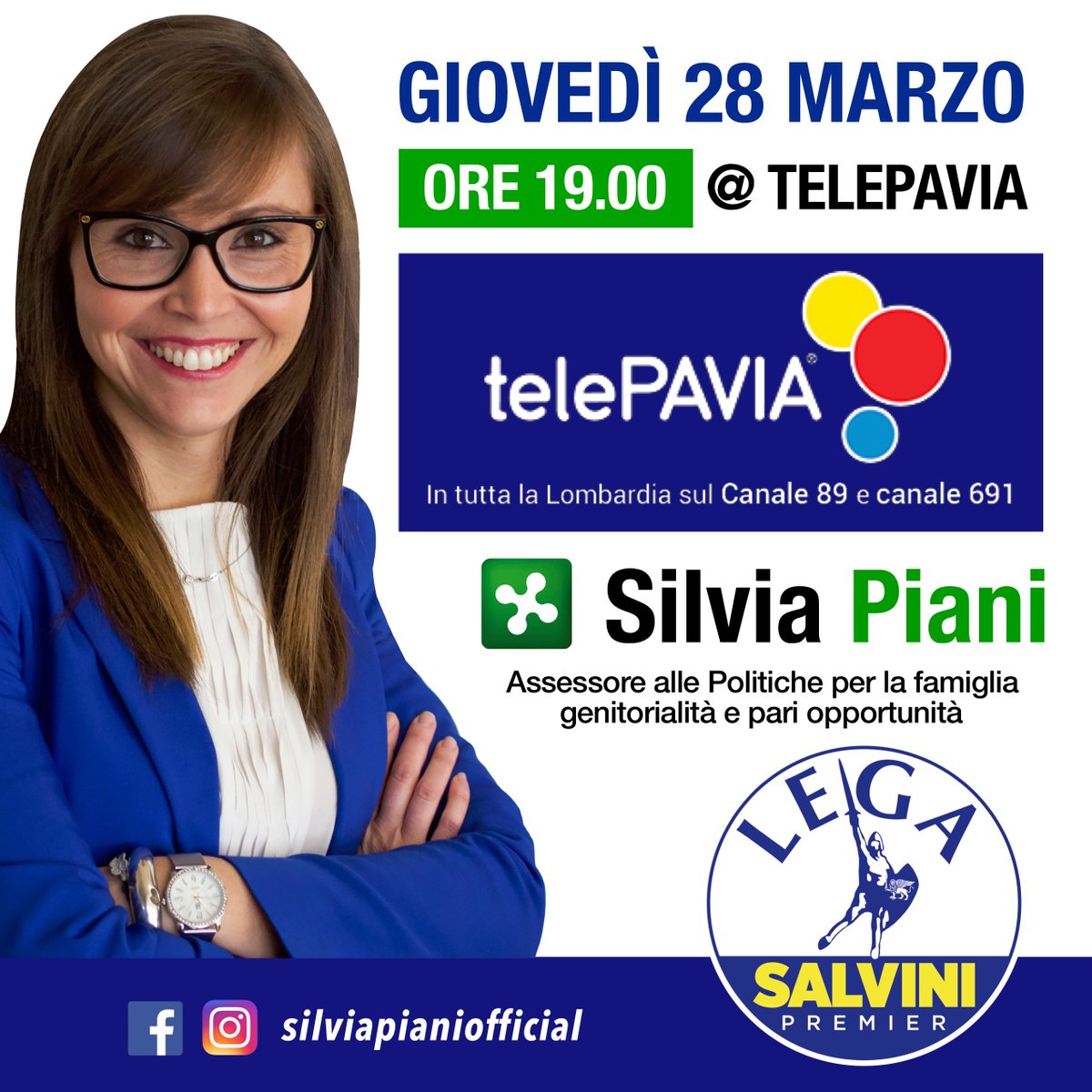 PianiSilvia's tweet photo. Vi aspetto questa sera alle 19.00 su #Telepavia! @telepavia https://t.co/iCif1GaKB5