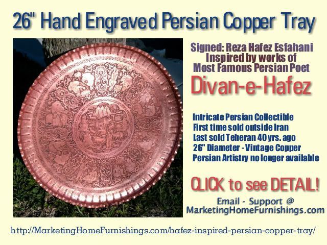 WeartechIT's tweet photo. Exquisite, large, hand-engraved copper PERSIAN TRAY first time for sale in 48 years &amp; first time outside Iran https://t.co/29jd2mmYxS via @pinterest - FOR SALE https://t.co/82ldAR4rgT