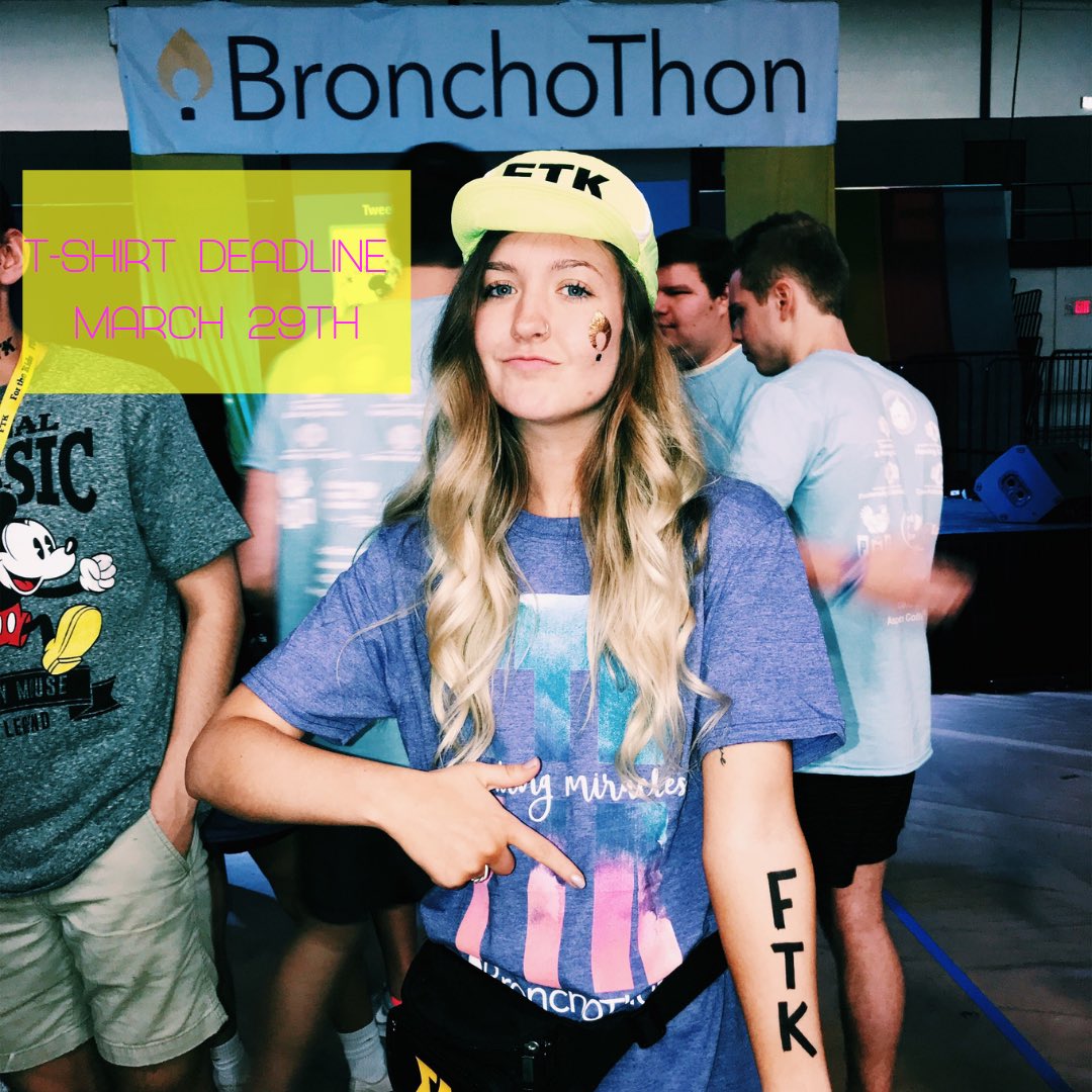 🚨T-SHIRT DEADLINE🚨 if you are coming to BronchoThon and haven’t registered yet make sure you are registered by tomorrow to guarantee a t shirt in your size! we can’t wait to see everyone on April 13th! #ftkthebronchoway #ftk #unstoppable