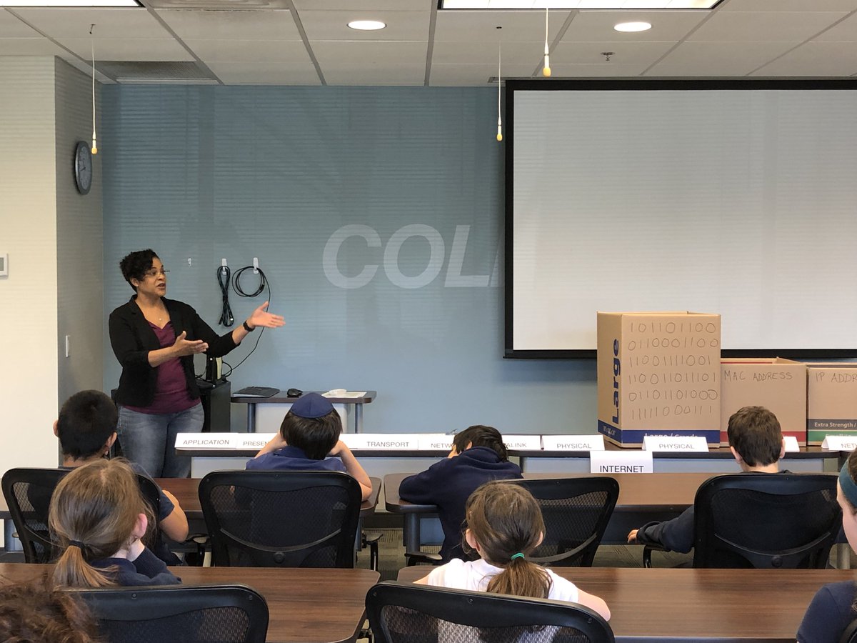ENA_Bria's tweet photo. @ENAconnects Christina is a rock star! Explaining the transportation of information to a group of students has never been so FUN! 😊 https://t.co/S2LCn8HebD