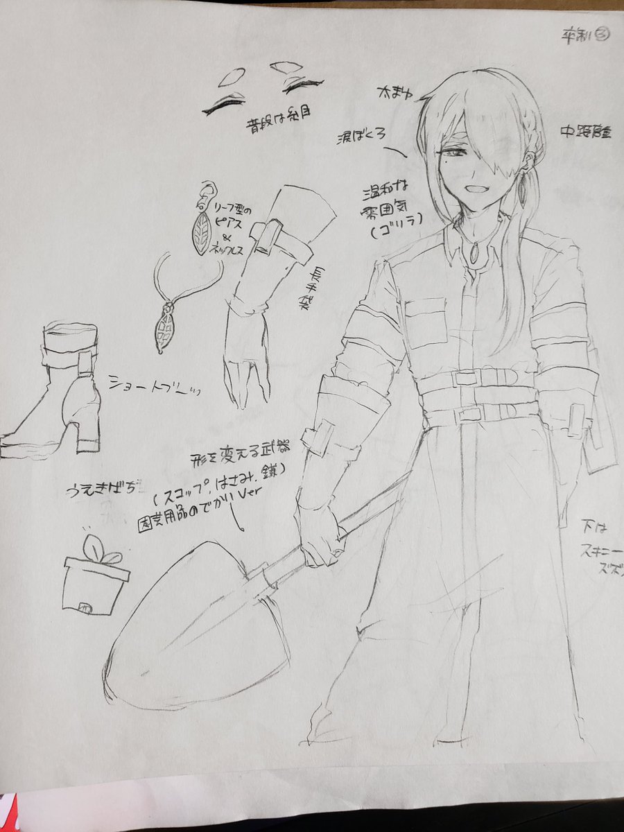 卒業制作用の子達の殴り書き発見した 