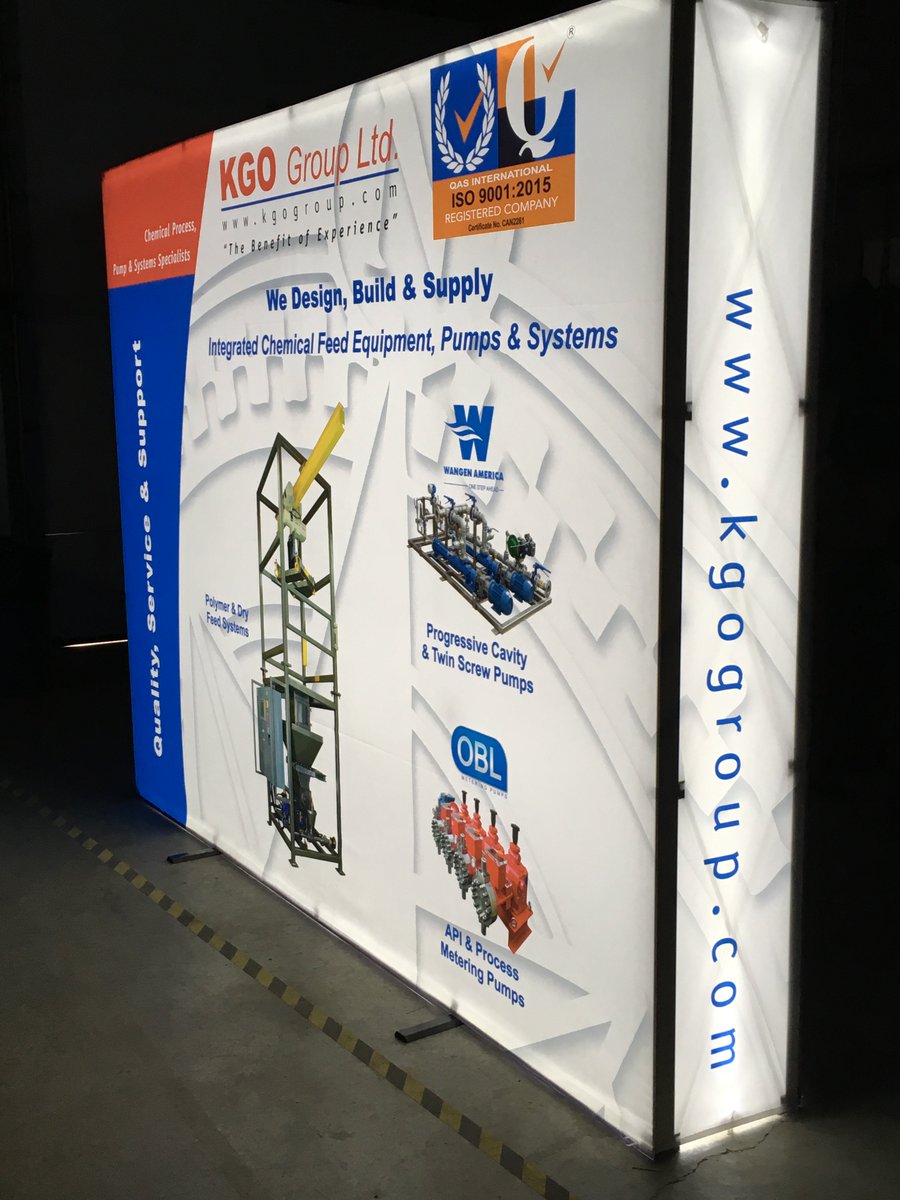 SpeedproBurloak's tweet photo. A stunning #tradeshow #display for KGO Group here in #Oakville, can't miss this one in a crowd with those LED light strips that really make it pop. Talk to us about creating a display that's #unique as your business! https://t.co/ZGdw4idr3F