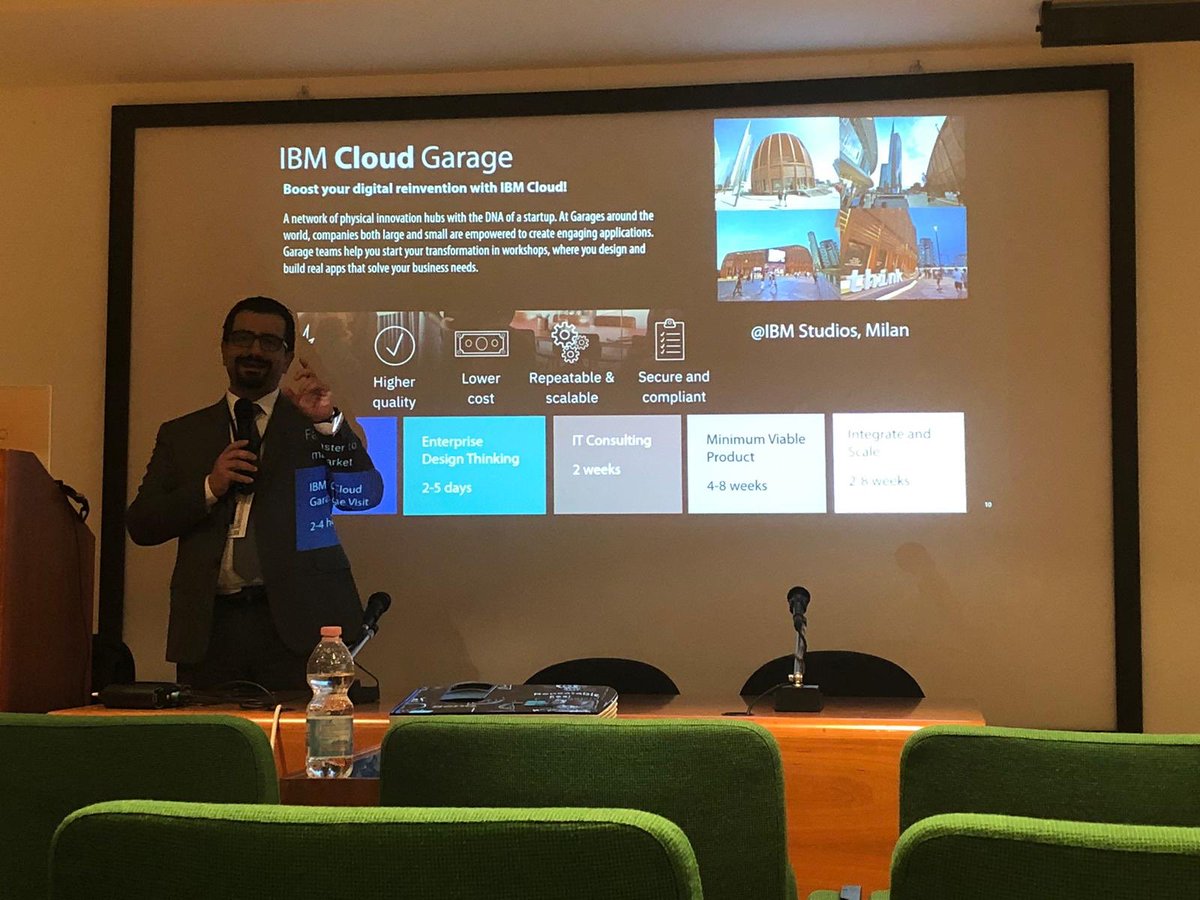 IBMItalia's tweet image. #IBMCloudGarage : un percorso di trasformazione digitale per le aziende. Smart, Small and Scale - le tre S per l’innovazione 
@gtodaro a @_CloudConf_ 
#IBM #cloudconf2019