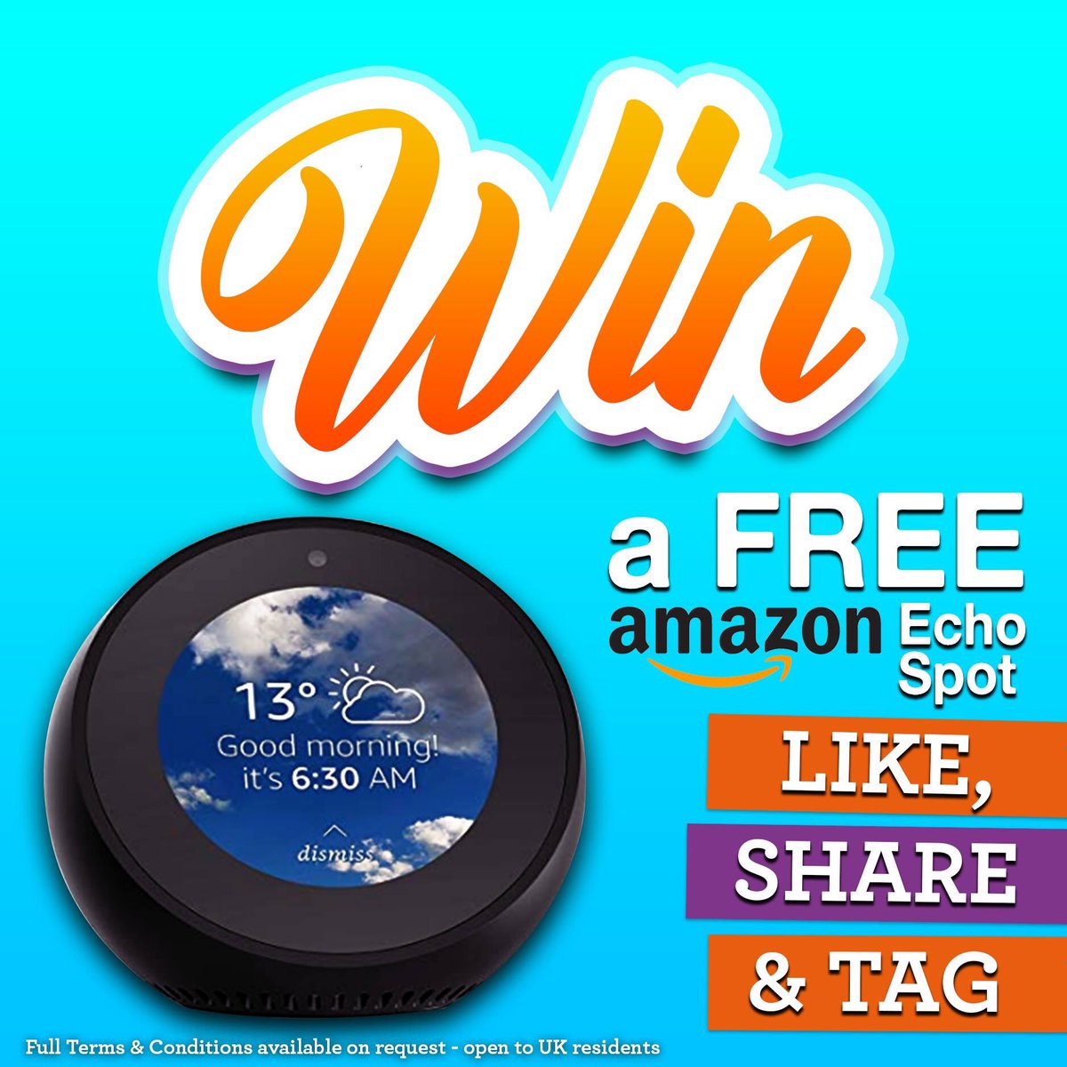 Interested in winning a FREE amazon echo spot? Head over to our Facebook page @HomeImprovementAwards and like,share and tag a friend in the post! #SHIA19 #AmazonEchoSpot