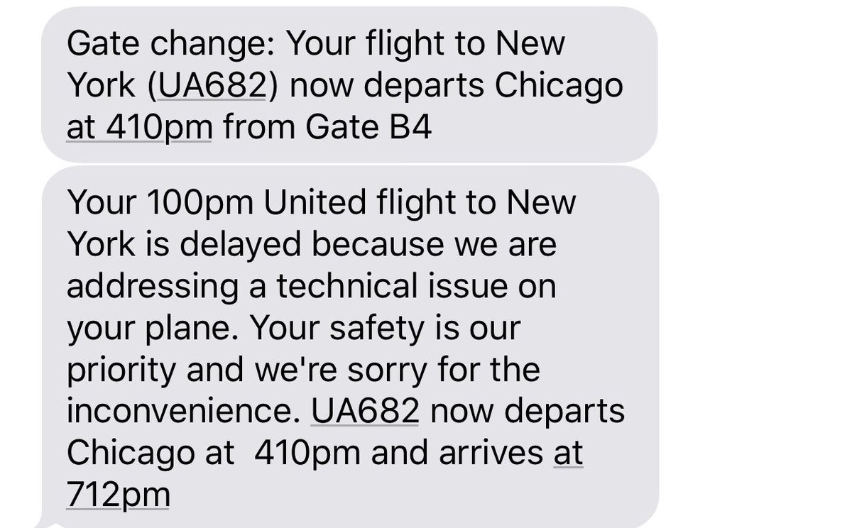 SeanBuda's tweet photo. @united why are all these flights delayed this afternoon? All have technical issues? https://t.co/A98W9HaJgh