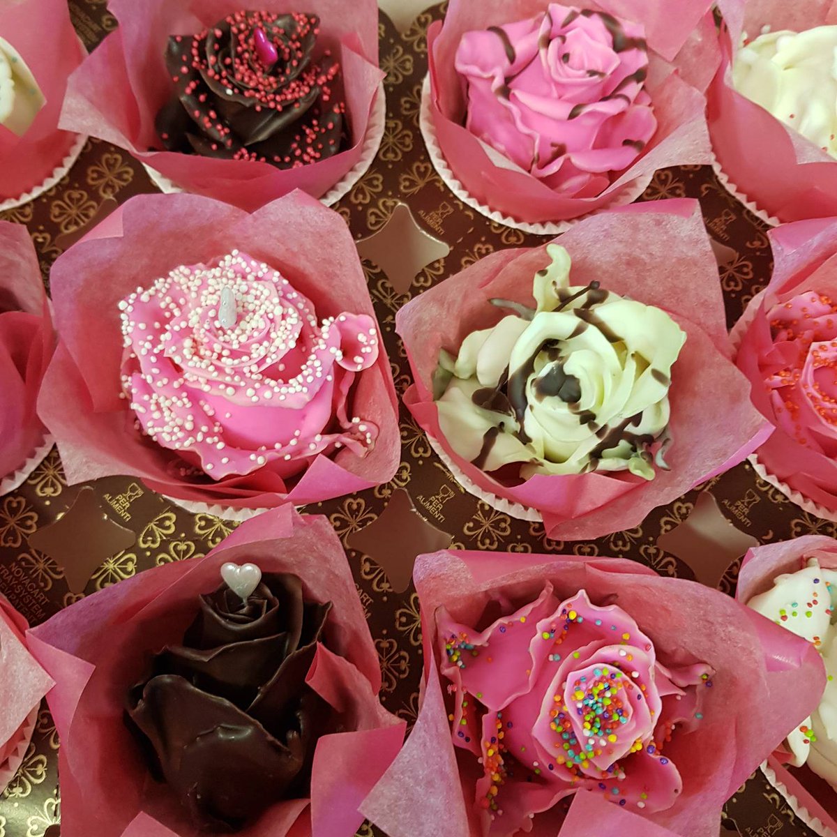 Anyone for a chocolate rose cupcake?!, #mothersday #31stmarch #cupcake #flowersreigate #shoplocal #gifts