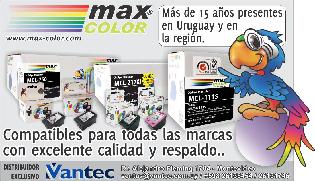 MaxColorSud's tweet image. Vantec vantec.com.uy, distribuidor exclusivo para #Uruguay, a la familia #MAXCOLOR #Inkjet #Laser