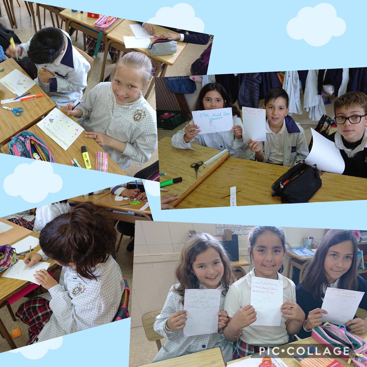 sagcoramposta's tweet photo. Students of 4th level are working different tongue twisters! They are very funny and the correct pronunctiation is very important #cooperativegroup #Englishcanbefun #sagratcoramposta #petitsinvestigadors https://t.co/1H1zg0KTK6