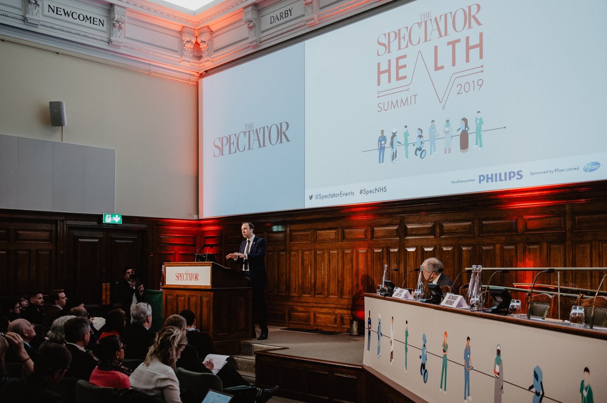 SpectatorEvents's tweet photo. The power to make lives better. Learnings from the recent @spectator health summit with keynotes from @MattHancock @NHSEngland CEO Simon Stevens and @NHSDigital @SarahFWilkinson and held in association with @philips_uk #SpecNHS https://t.co/RUyNZ2knDy https://t.co/MPZ2TogLJU