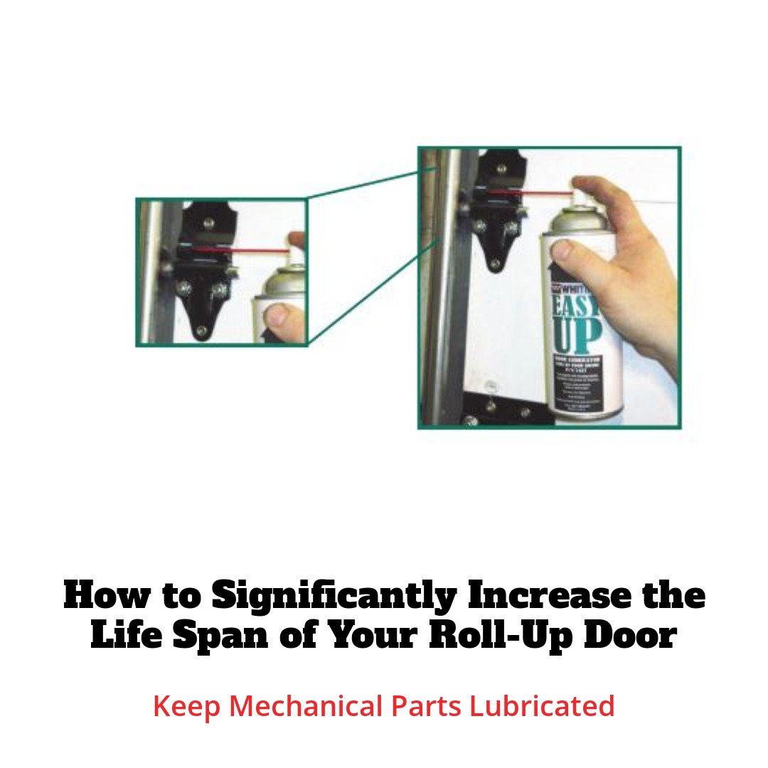You can extend the life and improve the operation of your door by keeping it lubricated. Apply a light or dry lubricant such as the Easy-Up (Item #7427) from WHITING? Canada to the hinges, bottom fixture, lock, rollers and balancer spring to assist in  ... bit.ly/2Hz3isX