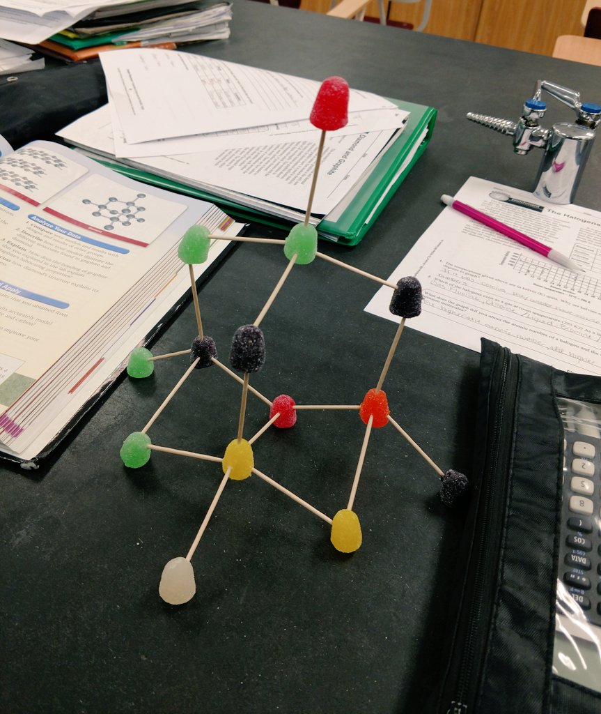j_tk19's tweet image. Check out these &quot;sweet&quot; carbon allotrope models #LabIt #Science #Graphite #Diamond