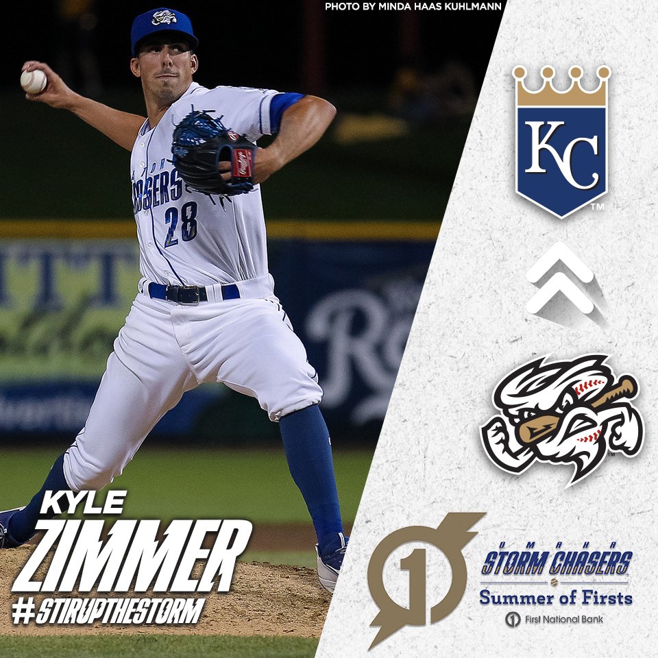 OMAStormChasers's tweet photo. Kyle Zimmer, Kansas City Royal.
What a story.
Congratulations to @kylezimmer11 & good luck with the @Royals! #StirUpTheStorm #UnforgettableFirsts https://t.co/DvE40APlX7