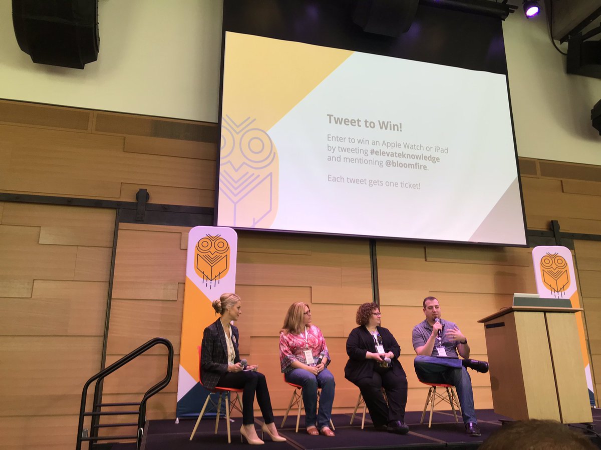 jace_henry's tweet photo. Really good #insights today from @AnthemInc @homeaway @AccountingDept on the panel at the @bloomfire #elevateknowledge conference. https://t.co/GeO411TOSO