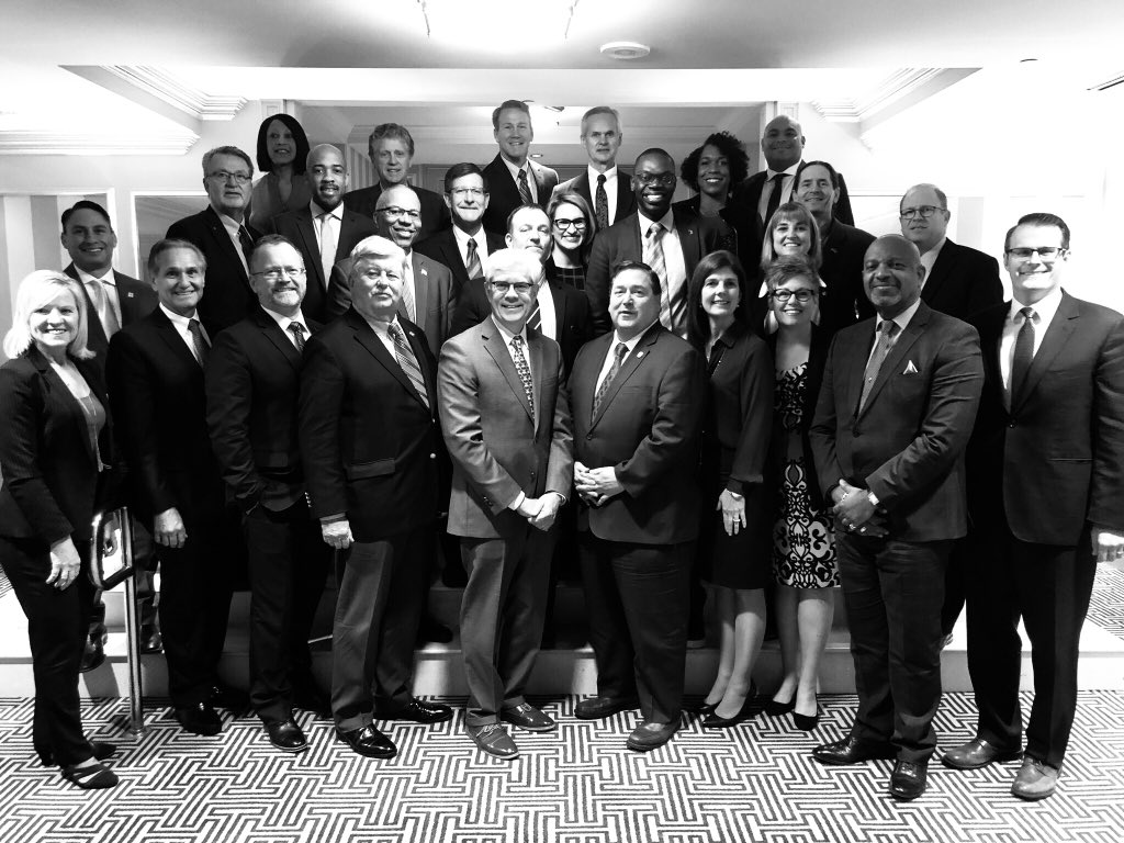 GovDanMcKee's tweet photo. It’s been a productive few days spent with my fellow LGs at the @NLGA Federal-State Relations Meeting. We‘ve been working together to find collaborative solutions for:

🏥 opioid crisis
🇺🇸 health care for veterans
📚 student loan repayment system https://t.co/yV2FzjEYl6
