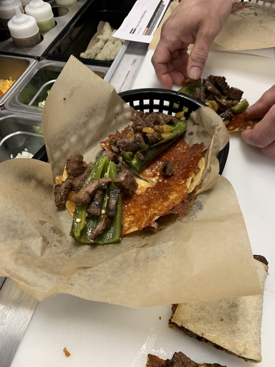 When your @CAULIPOWERED chef goes all out creating trend forward menu concepts for customers meetings- your diet goes out the window... #guiltfree #cauliflowertortilla #caulipowertortilla #gamechanger #caulipowerfoodservice #mealhacks