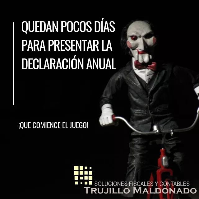 TM_Soluciones's tweet photo. Esto si da miedo, ¿Ya presentaste tu declaración anual?

Siguenos en instagram: https://t.co/nARt7j2w52 https://t.co/IccMCncNFH