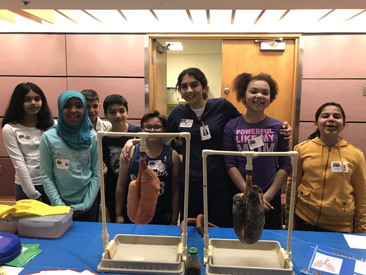 Grade 5 Brock Bulldogs at the University of Windsor <a href="/UWindsor/">University of Windsor</a> <a href="/UWinNursing/">UWindsor Nursing</a> 1st year Nursing students health fair learning about healthy living and human body systems (with a former Brock student Eman) @Brockbulldogs <a href="/gecdsbpro/">GECDSB PR</a>
