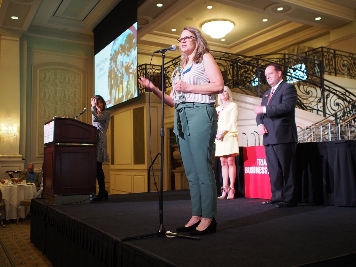 Proud to see Evan Covington Chavez, our development manager, receive her #TriBizWIB award for community development! Congratulations to Evan and all of the amazing leaders recognized for their contributions! <a href="/TriangleBIZJrnl/">Triangle Business Journal</a> <a href="/ExploreNashCo/">Explore Nash County</a> <a href="/rmchamber/">Rocky Mount Chamber</a> #RockyMountMills #community