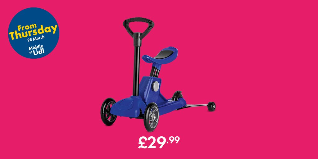 LidlGB on Twitter: "Your little one is wheelie going to love this 4 in 1 scooter! ​ ​ In store While stocks last. Price correct as of 28/03/19. / Twitter