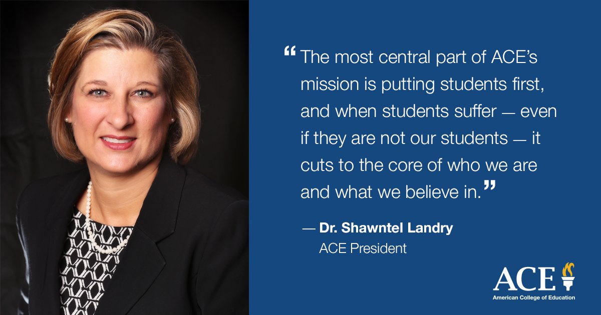 ACEedu's tweet photo. ACE president @slandry issued a special letter today addressing some pressing issues in higher education and detailing how the mission &amp; structure of ACE provide solutions and stability. We hope you'll take a moment to read it. https://t.co/N74CtGQm17 
#WhyACE https://t.co/GBr313yuty