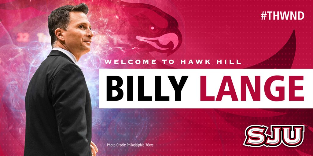 SJUHawks_MBB's tweet photo. Billy Lange, a coach with wide-ranging experience on the professional and collegiate levels, will be the next coach of the Saint Joseph’s men’s basketball program. He will be formally introduced in a press conference next week.

Release: https://t.co/lVQmUIlds0 #THWND #SoarHigher https://t.co/IFE4VmN9Gp