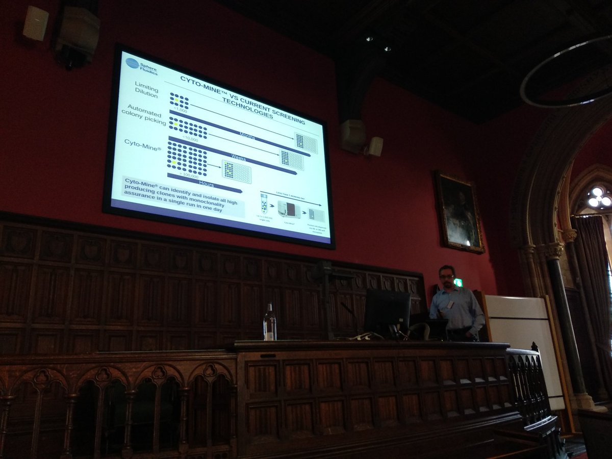 XiKing2's tweet photo. To conclude our first day here at #synbio workshop @UofGEngineering @UofGSciEng @UofGlasgow a very interesting talk of Dr Gesellchen  from @SphereFluidics explaining their latest studies in single cell analysis and picodroplets. @ElijaNazar @LouiseMMason https://t.co/fBKtT0qIDL